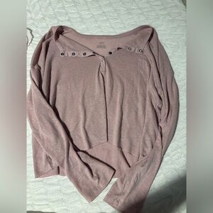 Aerie blush pink button top!!